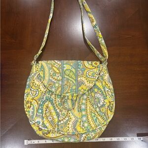 Yellow Paisley Quilted Crossbody Bag Vera Bradley retired, lemon parfait purse